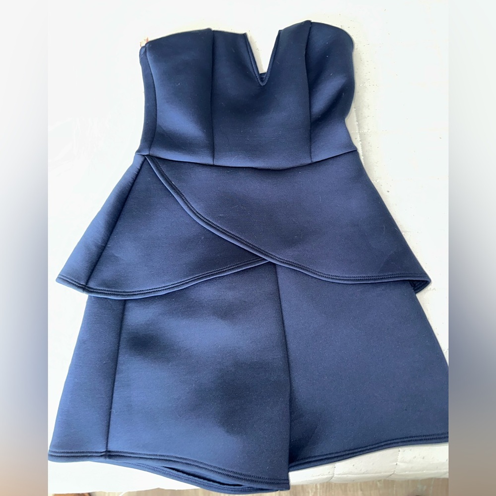 Charlotte Russe Midnight Blue Strapless romper